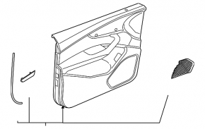 Door trim card front left Audi A4 B9 17-19 black, beige armrest, aluminum trim, scratches