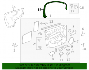 Door frame inner front right Chevrolet Cruze 11-16