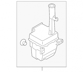 Kia Optima 11-15 hybrid washer reservoir without cap and sensor