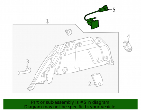 Right wheel arch trim cigarette lighter for Mercedes W167 GLE 350 450 20-24