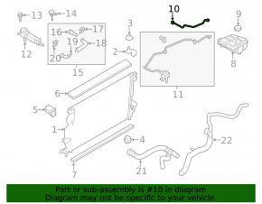 Cooling system pipe return tank-radiator Ford C-max MK2 13-18