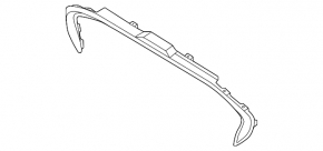 Front bumper upper molding Ford Mustang Mach-E 21-26 without camera