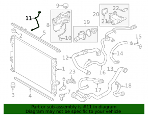 Cooling system pipe Land Rover Range Rover Evoque 12-15 2.0