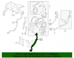 VW Atlas 24-25 2.0T Turbocharger Oil Drain Pipe