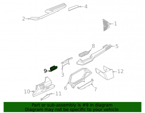 Left front panel air duct deflector Volkswagen ID.4 23-24 black