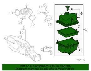 Air filter housing Toyota Camry v70 22-24 2.5