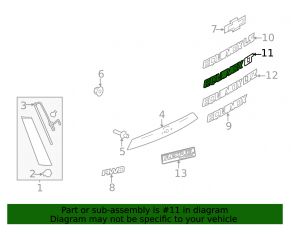 Emblem inscription LT tailgate Chevrolet Equinox 10-15 prerest