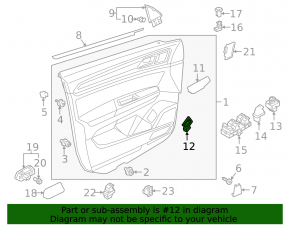 VW Atlas 18 Trunk Opening Button Cover - Gray