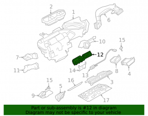 Central air duct for the front panel of the Audi E-Tron 19-23