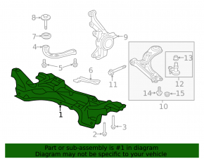 Front subframe Honda HR-V 16-22 AWD