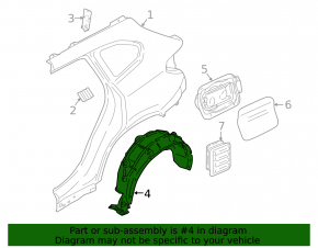 Rear right mudguard BMW X1 F48 16-22
