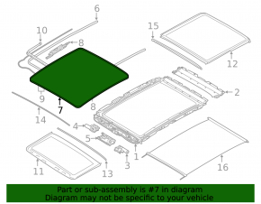 Panoramic seal BMW X1 F48 16-19