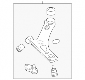 Lower control arm front left Hyundai Elantra UD 11-16