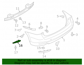 Muffler cap rear left Subaru Forester 14-18 SJ