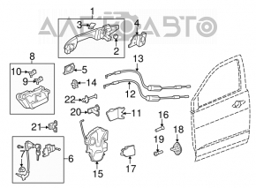 Front Left Door Limiter Acura MDX 07-13