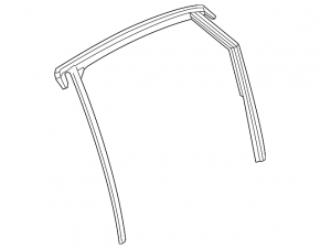 Rear left glass seal Audi Q5 80A 18-24