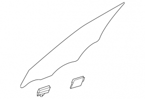 Kia EV6 22-24 front right door glass, triplex