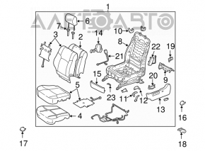 Driver's Seat Control Toyota Highlander 08-13 Gray