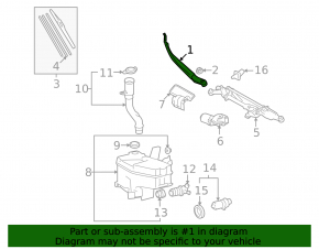 Right wiper arm for Lexus LS460 LS600h 07-17