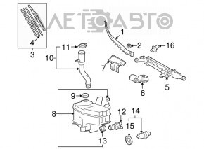 Right wiper arm for Lexus LS460 LS600h 07-17