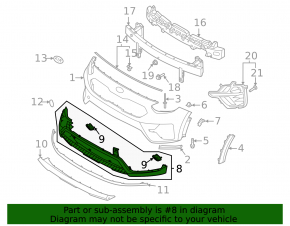 Front Bumper Lip Kia Niro 20-22 HEV, PHEV Structure
