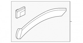 Rear left wing arch trim Kia Sorento 16-20