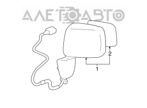 Left mirror element for Lexus RX300 98-03