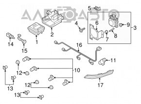 Radar cruise left Audi A4 B9 17-25 with bracket