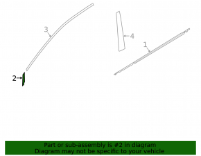 Upper door molding front left Subaru XV Crosstrek 18-23