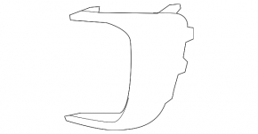 Front bumper grille trim right Porsche Cayenne 958 15-17 rest, black