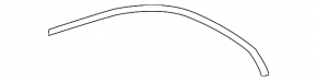 Upper rear right door molding Mercedes C-class W205 15-21 chrome with glass seal