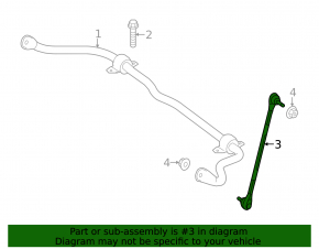 Front left stabilizer link Mercedes A-class V177 19-22