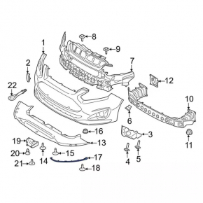 Ford C-Max MK2 2013-2018 Front Bumper Lip Left