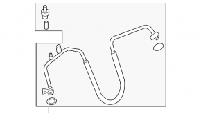 Air conditioning hose compressor-heater Ford Mustang mk6 15-17 3.7