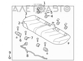 Rear row of seats Mazda 6 18-21 cloth black