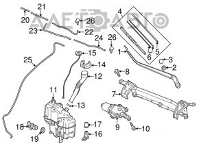 Fastening the neck of the washer reservoir Mazda 6 13-21