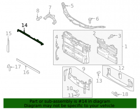 Upper radiator deflector Mazda CX-30 20- 2.5