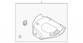 Ford Escape MK4 Lane Keeping Camera Cover 23- Black
