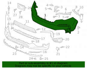 Honda Pilot 2019-2022 front bumper