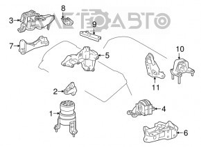 Rear Engine Mount Lexus RX450h 16-22