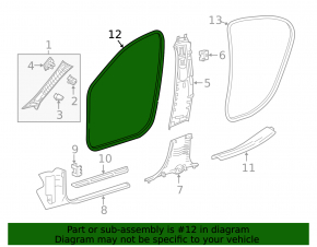 Door seal front left Mercedes GLA 15-20