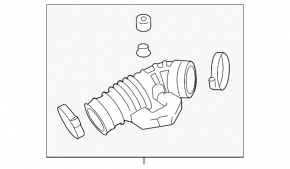 Left air duct for Infiniti G25 G35 4d 06-12 manifold