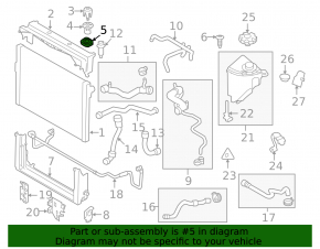 Radiator support upper left BMW X3 F25 11-17