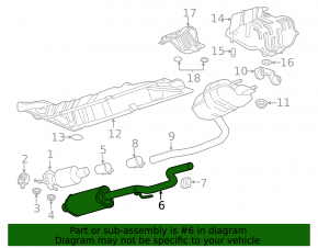 Exhaust line middle part Chevrolet Cruze 16-