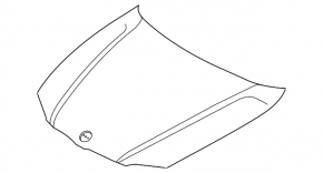 The bare hood of a BMW 3 E90 E92 07-12 Without M3