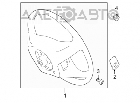 Naked steering wheel for a Toyota Sienna 2010 with beige tires