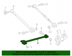 Rear right longitudinal control arm Lexus ES300h ES350 13-18