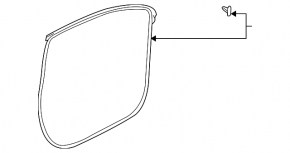 Front right door seal Audi Q7 4L 10-15