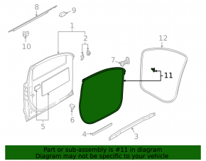 Front right door seal Audi Q7 4L 10-15