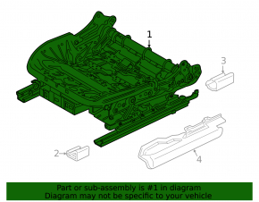 Driver's seat runner, left, BMW 3 G20 19-24, electric, without frame